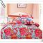 100% polyester 3d printed textile fabric with big flowers bedsheet of china