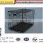 Pet Kennel Crate 48" Dog 2 Door Divide Tray Fold Metal Pet Cage Animal House