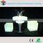 cordless PE led cube/ batter operated plastic 16 color change light up led cube chair