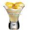 Wide mouth juice glass cup with round bottom