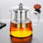 Hand Blown Glass Teapot Stainless Steel Infuser & Glass Lid teapot kettle coffee