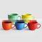 ceramic cheap soup mug colorful stoneware soup mug