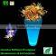 LED large garden flower pots blue /led plastic small outdoor illuminous led flower pot planting