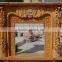 luxury home decoration marble stone carved gold fireplace mantel