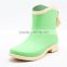 ankle height rubber rain boots women