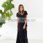 long t-shirt dress v-neck Tie Waist 3 Tiered Ruffle Maxi Dress latest casual dress designs