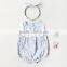 New design baby floral printed romper with lace infront