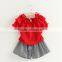 S80057B 2017 summer popular casual boutique kids girls clothing sets