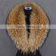 Myfur Black/White Tip Fluffy Genuine Raccoon Fur Trimmed Collar