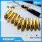 26mm Metal Bullet Aglets Shoelace Tips in Gold/Silver/Gun Black 3 Colors - Set of 4 Tips And Screws Includes Screwdriver