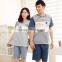 Han edition couples in spring and summer with short sleeves pajamas girl lovely cartoon loose big yards suit men's leisure house