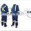 Fire retardant aramid blended fabrics with aluminium finish