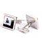 Luxury cufflinks black white square wedding cufflinks