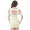 2015 Fluorescent green fully Lined lace plus size bodycon bandage dress
