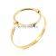 Gold Rose Gold and Silver Circle Bangle Lady Bracelet