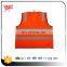 Hi vis pink reflective safety vest with pockets with BSCI