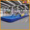 AOQI water park duel lanes inflatable water slide with pool