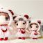 OEM customized stuffed animal doll fabric woven dolls with crochet knit or regular knit accessories