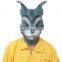 Fashion Funny Natural Klipdas Rabbit Party Colorful Latex Rubber Full Head Masks