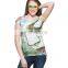 2015 Factory direct price wholesale The Thinking Girl Print White T-shirt