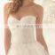 Strapless Finely Ruched royal trains beautiful Wedding Gown