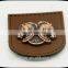 fashion leather label for jeans, PU leather label patch