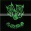 Special design glow in the dark temporary body tattoo sticker
