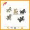 zinc alloy 3D effect metal spider animal shape decorative buckle for shoes, bags, jacket
