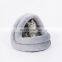 i@home warm washable luxurious villa plush felt pet bed cat house bed cave