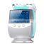 Newest cool Blue Magic Mirror Skin Analyzer RF Face Lifting Skin Scrubber Oxygen Sprayer Facial Deep cleaning Machine