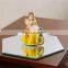 5'' 10'' 12'' Clear and Colored Hexagon Mirror Candle Plate