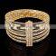 Multilayer 12 layer Iron wire bracelet woith diamond de buena calidad pulsera para dama