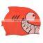 Swimming Cap Children Silicone Waterproof Protect Ear Shark Swim Pool Hat kids Cartoon Boys Girls Diving Hats