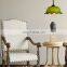 Nordic Green Lacework Pendant Light Glass Flower Hanging Lighting Fixture For Home