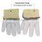 Handlandy adjustable white heavy duty cowhide cut resistance driving outdoor construction working safety gloves