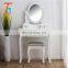 white wooden vanity makeup table dresser set