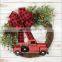 Trendy Artificial Party Modern Designed Red Personalized Front Door Wholesale Christmas Wreaths