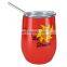 12 oz Double Wall Stainless Steel Vacuum Wine Tumbler with Lid Can Do Custom Color and Logo