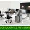 2015# New Aluimium Series glass office workstation for 4 people face to face LA-013