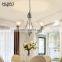HUAYI European Style Metal Silver Glass 3*40W 8*40W Modern Indoor Restaurant Hotel Room Decorative Chandelier