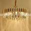 Fancy Decorative Hanging Light Golden Pendant Lamp Modern Stainless Steel For Living Room Hotel Lobby K9 Crystal Chandelier