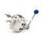 Hygienic Butt Weld 3PC Leakage Mixproof Butterfly Valve