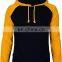 Hoodie for men black with gray sleeves fleece custom hoodie high quality pullover hoodie Top Ranked selling