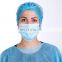 Blue Disposable Face Mask Protective 3-Ply Breathable Comfortable Nose Mouth Coverings for Home Office Elastic Ear Loop Safety
