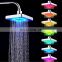6 Inch LED Shower Head 7 Color Changing Automatically Showerhead Led Light