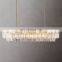 1920S ODEON Multi-layer  Modern Rectangular Tier Crystal  LED  Indoor Decoration Chandelier For Living Room Restaurant Bedroom