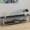 whosale factory living room furniture silver stainless steel marble tv stand modern luxury tv stands