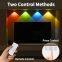 RGB White Led Night Light with IR Remote Control Rechargeable Lamp Wireless Under Cabinet Lights Spotlight for Display Closet