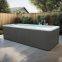 Modern Design 7m Swim Spa Low Height Semi-Ingroun Rectangular Shape Square Pattern 6-People Capacity Acrylic Material Villas