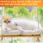Solid wood Seat & Strong Suction Cups Cat Window Bed & furniture for Cat Hammock Inside hanging Window shelf Cat Window peach